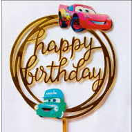 Happy Birthday Cake Topper Cars