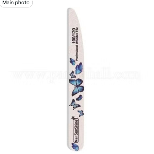 Nail Sunshine File Printed Butterfly 2pck (100/180)