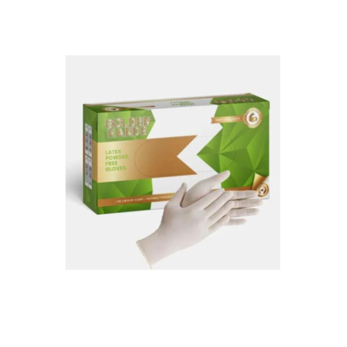 Latex Gloves Powder Free LARGE (Golden Hands)