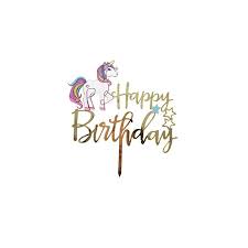 Cake Topper Happy Birthday Unicorn