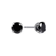 Studex 6mm Black Genuine Cubic Zirconia S/S