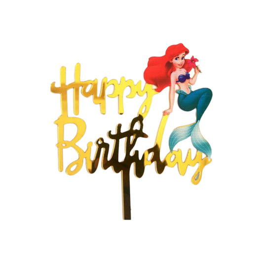 Cake Topper Happy Birthday The Little Mermaid