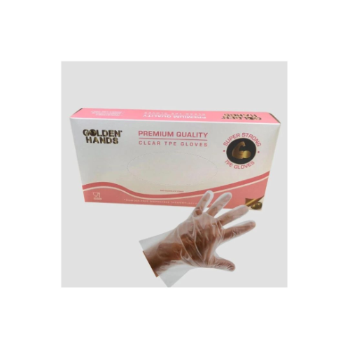 Premium Quality TPE Gloves CLEAR SMALL(Golden Hands)