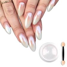 White Pearl Chrome Nail Powder