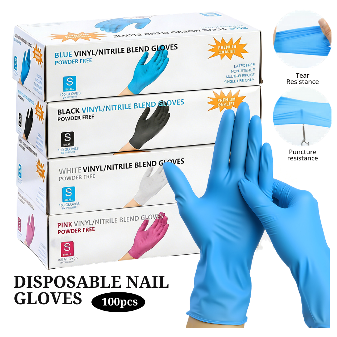 Vinyl/Nitrile Blend Disposable Gloves 100pcs(50pairs)