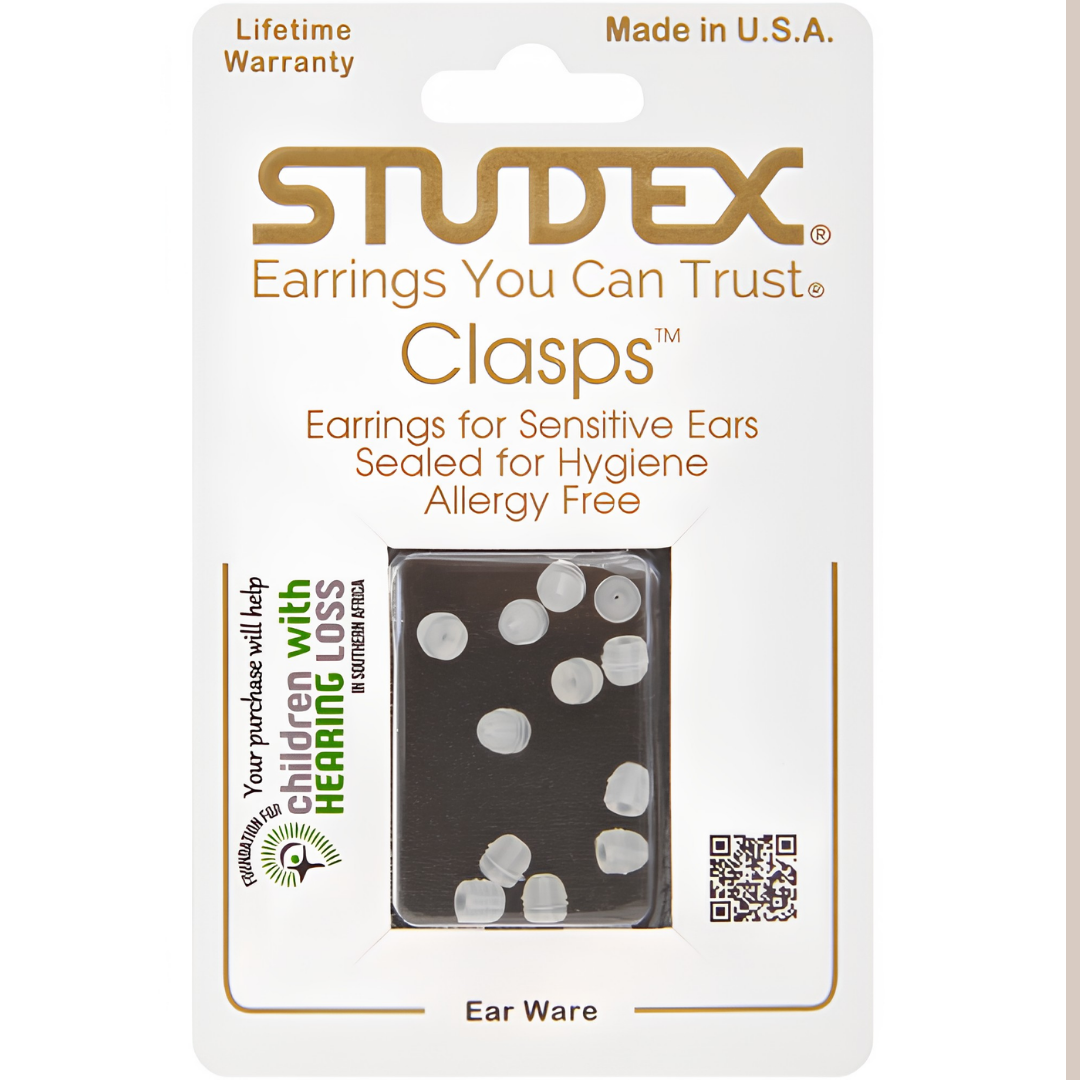 Studex Nut Ball Shape Earrings Clear Clasp